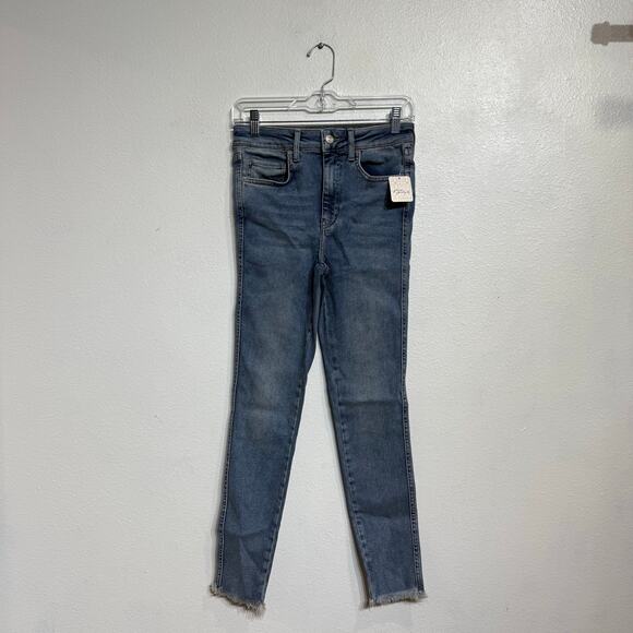 Free People Sierra Blue Raw High Rise Jeggings Sz 27 NWT - Picture 2 of 12